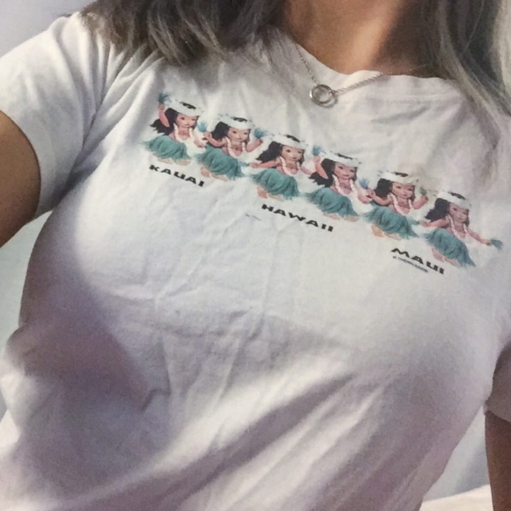 White Hawaii graphic tee
